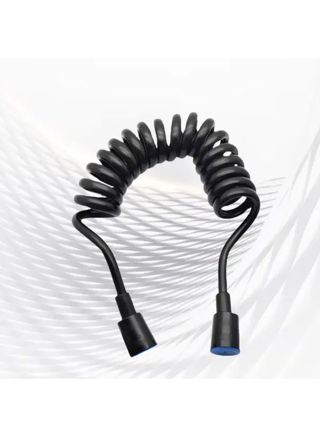 Heavy Duty Retractable Shower Hose 78 74in Quick Connect Leakproof PVC Coiled Design - Image 1