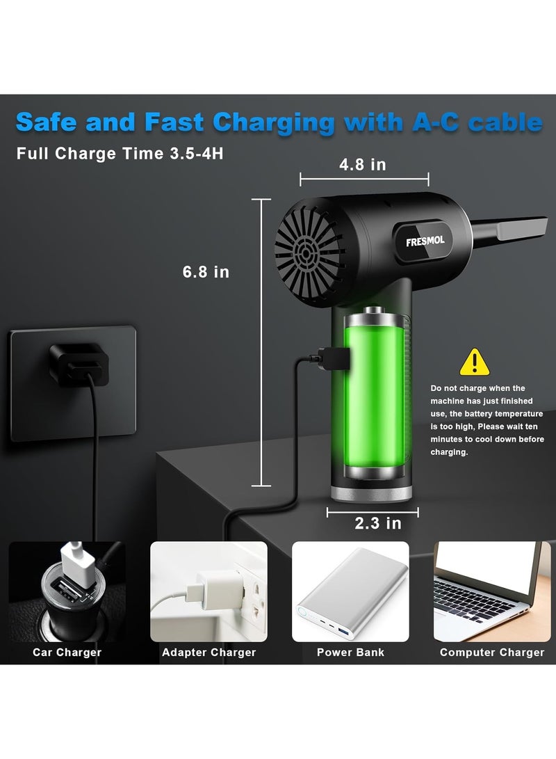 Air Duster-3 Gear Adjustable Electric Air Duster with LED Light, Rechargeable Cordless Air Blower for Keyboard Electric Devices Cleaning. Replaces Compressed Air Cans  - Image 5