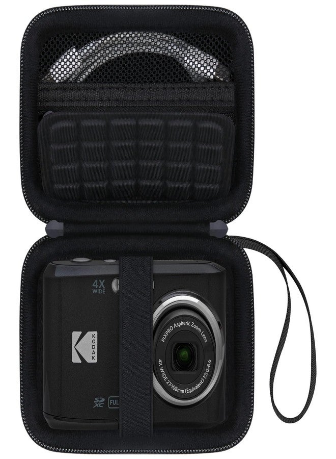 Canboc Carrying Case for Kodak PIXPRO FZ45/ FZ55 16MP Digital Camera, FZ45 Video Vlogging Camera Bag, Mesh Pocket fit Cable, SD Card, Black (Case Only) - Image 1