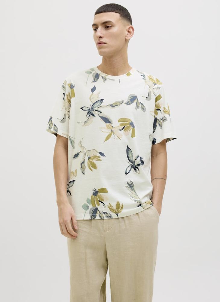 JACK & JONES Printed Crew Neck T-Shirt  - Image 1
