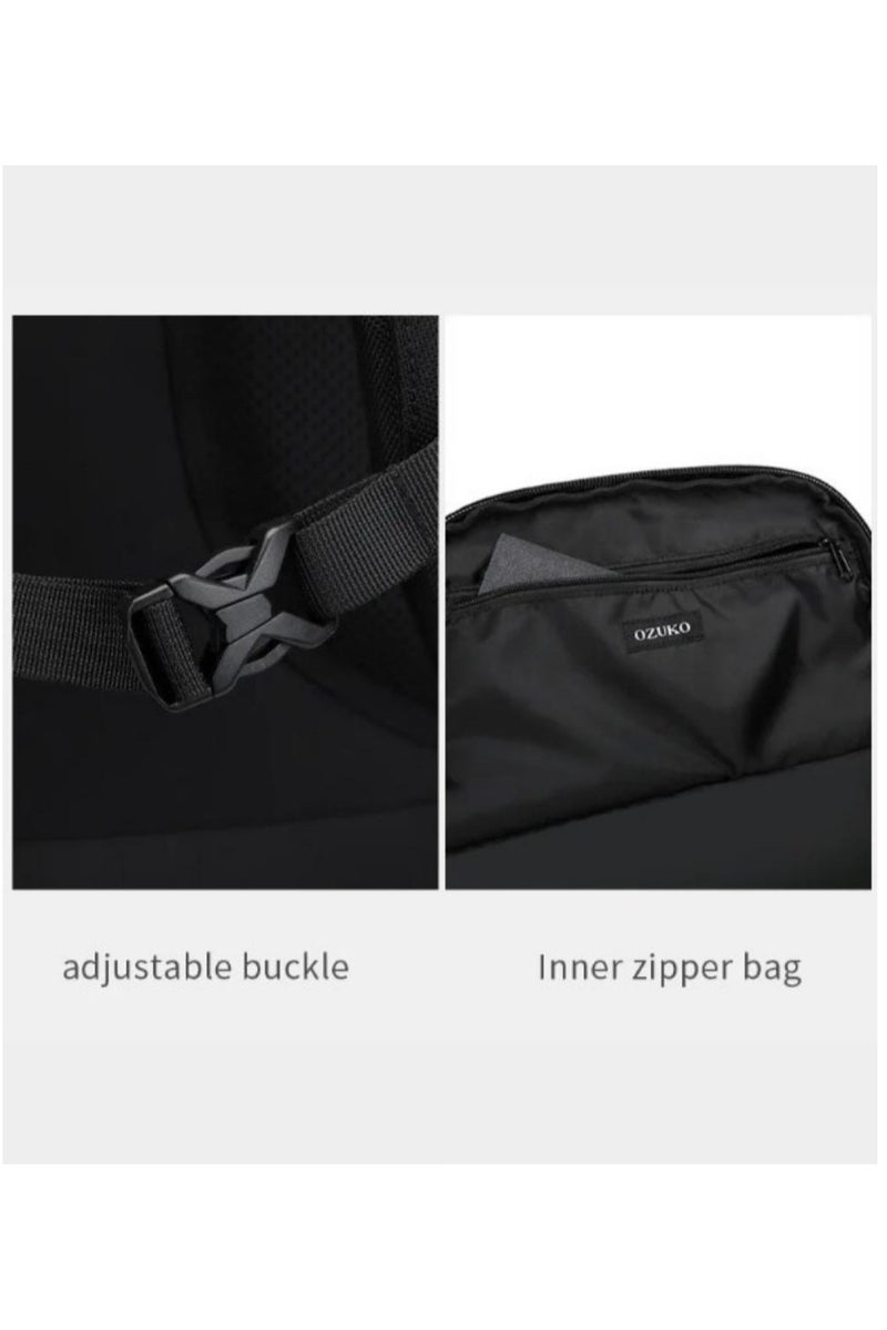 OZUKO 9746 Travel Backpack – Anti-Theft, Waterproof – Business & Outdoor Use for Men, Camo - Image 5