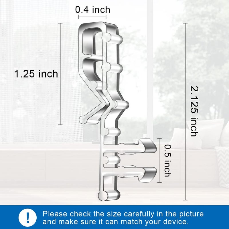 lofrcin Hidden Channel Valance Clips, 2-1/8inch Clear Plastic Valance Clips for The Valance with a Groove in The Back (12pcs) - Image 4