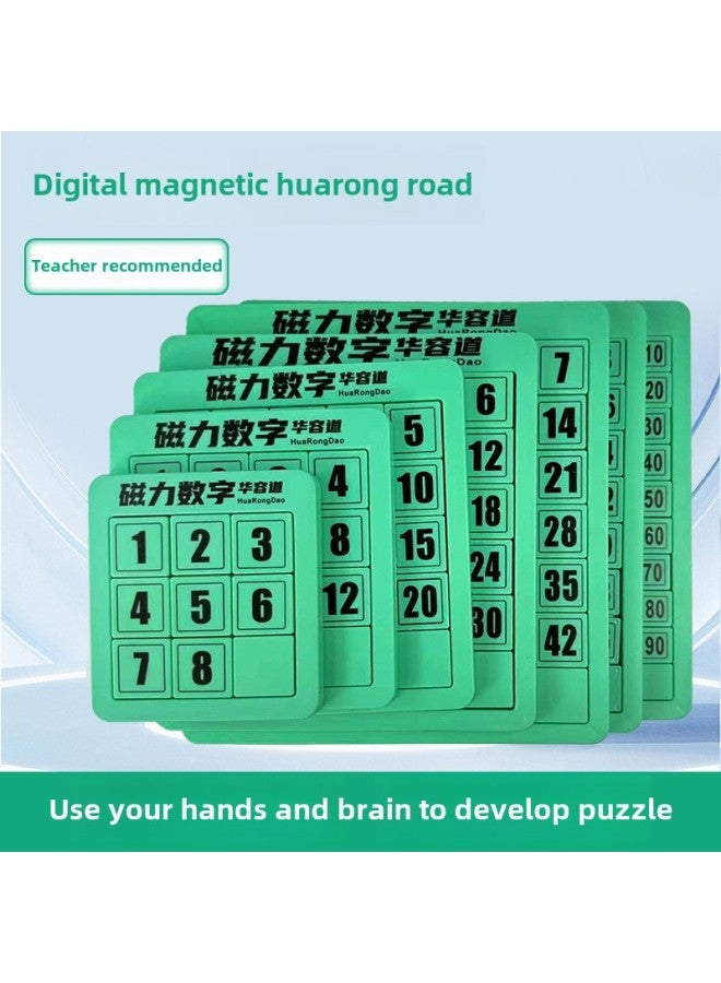 Toys Huarong Road Magnetic Suction Toys Digital Puzzle Children's Digital Toys Educational Toys Magnetic Huarong Road-Specifications:Magnetic Level 5 (send Spare Chess) - Image 5