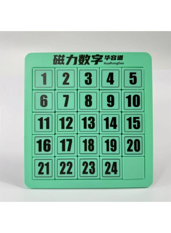 Toys Huarong Road Magnetic Suction Toys Digital Puzzle Children's Digital Toys Educational Toys Magnetic Huarong Road-Specifications:Magnetic Level 5 (send Spare Chess) - Image 1