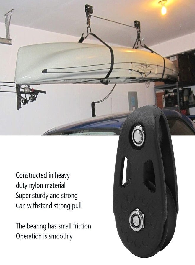 Acouto Kayak Pulley Kit 2pcs Nylon Kayak Slide Rail Anchor Trolley Pulley Block Sheave for Ship Yacht Canoe Trailer Boat Marine Garage - Image 2