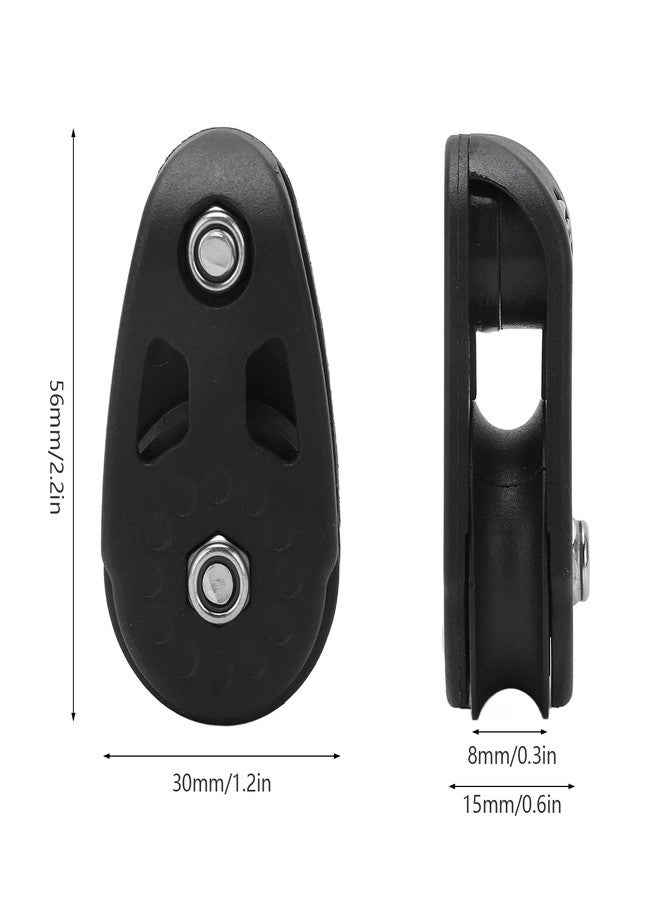 Acouto Kayak Pulley Kit 2pcs Nylon Kayak Slide Rail Anchor Trolley Pulley Block Sheave for Ship Yacht Canoe Trailer Boat Marine Garage - Image 4