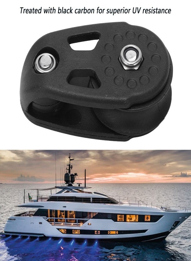 Acouto Kayak Pulley Kit 2pcs Nylon Kayak Slide Rail Anchor Trolley Pulley Block Sheave for Ship Yacht Canoe Trailer Boat Marine Garage - Image 3