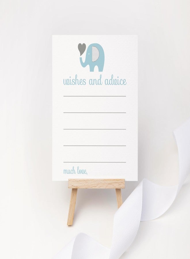 Paper Clever Party Blue Elephant Advice Cards - 25 Pack - Fun Baby Shower Game & Best Wishes for New Parents - Unique Guest Book Alternative for Graduations, Birthdays, and Time Capsules - Image 4