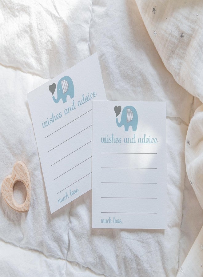 Paper Clever Party Blue Elephant Advice Cards - 25 Pack - Fun Baby Shower Game & Best Wishes for New Parents - Unique Guest Book Alternative for Graduations, Birthdays, and Time Capsules - Image 5