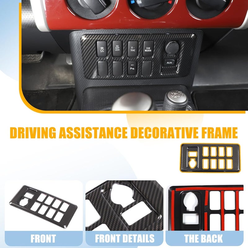 LLKUANG ABS Center Console Driver Assistance Decoration Cover for Toyota FJ Cruiser 2007-2021 - Image 3