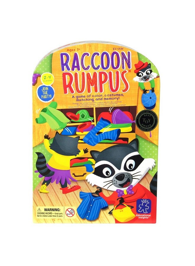Educational Insights Raccoon Rumpus Game, Preschool Game with Dice & Color Matching, For 2-4 Players, Fun Family Board Game For Kids Ages 3 to 5 - Image 1