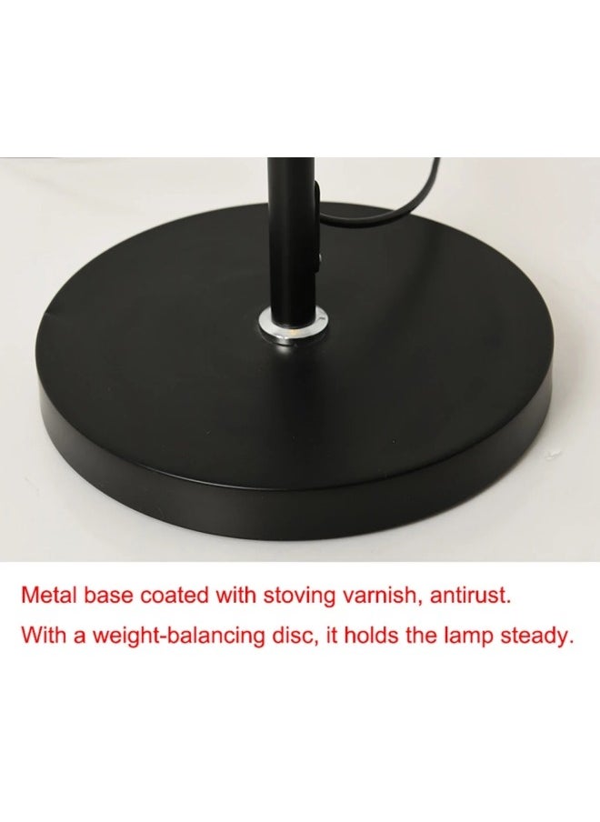 GGEROU - Modern Floor Lamp Soft Lighting Standing Lamp Stylish Minimalist Fabric Round Lamp Shade Three Color Light Lamp with Remote Control Foot Pedal Switch - Image 1