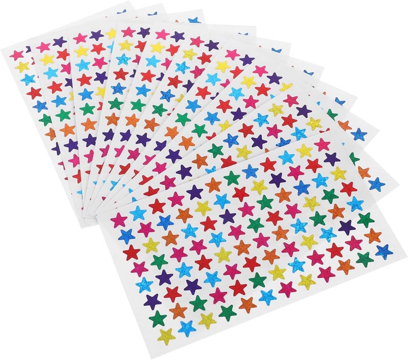 NUOBESTY Calcomanias Para Uñas Pack 960pcs mini scrapbook bling decor color stickers decor multicolor star stickers stars decals reward stickers for paper flash crafts little stars Label - Image 1