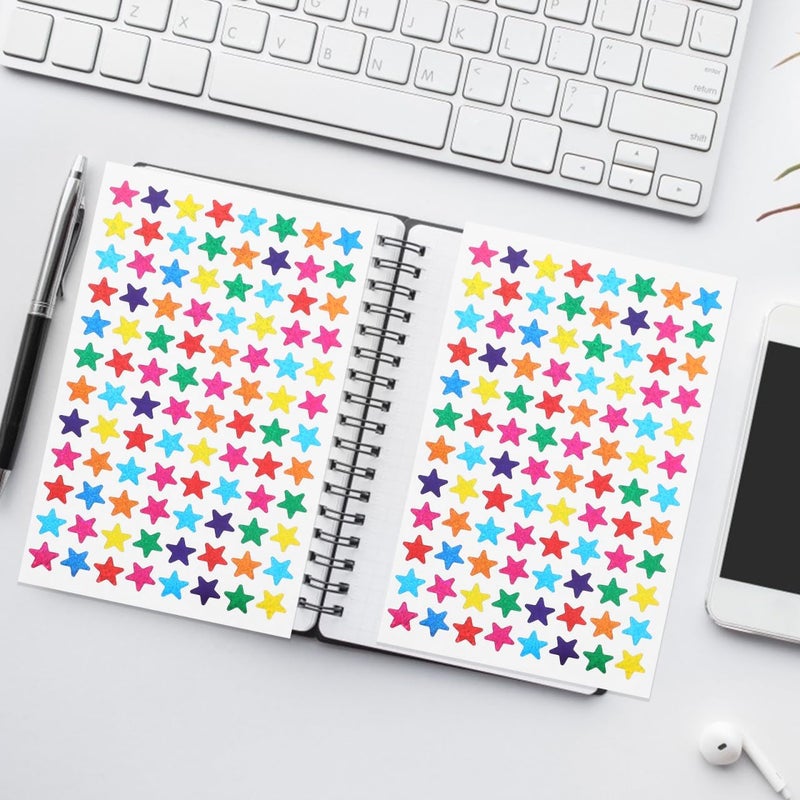NUOBESTY Calcomanias Para Uñas Pack 960pcs mini scrapbook bling decor color stickers decor multicolor star stickers stars decals reward stickers for paper flash crafts little stars Label - Image 5