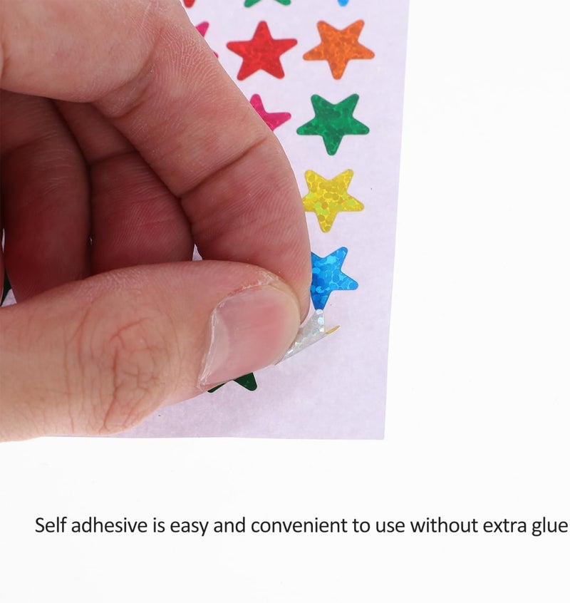 NUOBESTY Calcomanias Para Uñas Pack 960pcs mini scrapbook bling decor color stickers decor multicolor star stickers stars decals reward stickers for paper flash crafts little stars Label - Image 3