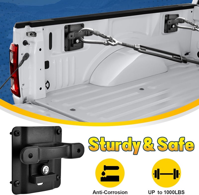 SPEEDWOW Bed Tie Down Anchors Brackets Box Link with Plates Compatible with F150; Compatible with F250; Compatible with F350 2015-2021; Compatible with Raptor 2015-2022 Truck Bed Tie Downs Car F150 - Image 5