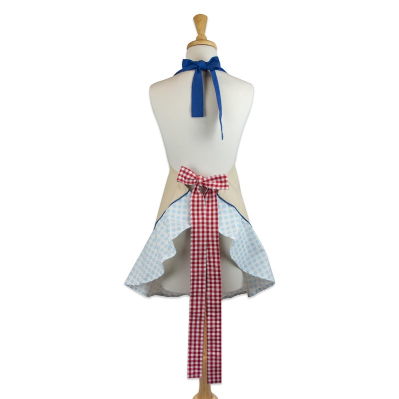 Design Imports DII Red Rooster Ruffle Apron - Image 2