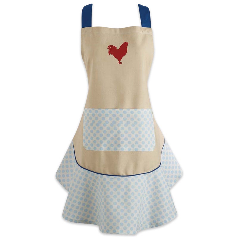Design Imports DII Red Rooster Ruffle Apron - Image 1