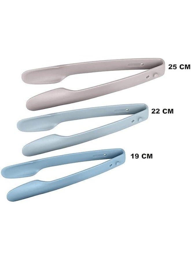 3-in-1 Silicone Food Tongs Set – Multi-Size Heat Resistant Kitchen Serving Tongs with Non-Slip Grip for Cooking, BBQ, Salad & Food Serving - Image 3