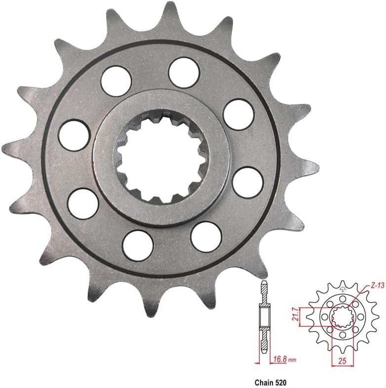 Wivplex 520 Motorcycle Front Sprocket 17T - Image 3