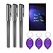 Daemson Invisible Ink Pen Spy Pen with 3 PCS Mini UV LED Keychain Flashlight Disappearing Ink Magic Pens with Black Light Markers for Secret Notes Fit for Christmas Halloween Holiday Gifts 3 PCS - Image 3