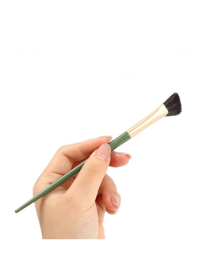 TEONEI Half Fan-Shape Nose Shadow Brush,Angled Contour Makeup Brush,Professional Highlighter Blush Make Up Tools,2Pcs - Image 5