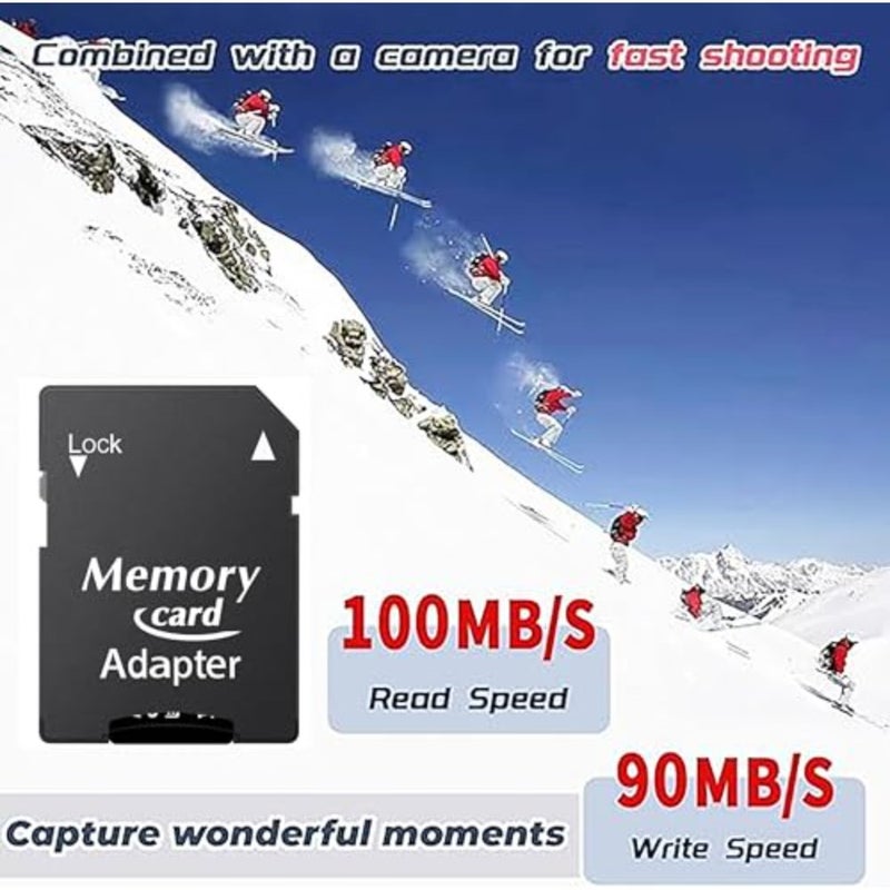 حزمة واحدة من بطاقة MicroSDXC MicroSD بسعة 512 جيجابايت مع محول فيديو 4K فائق الدقة يصل إلى 100 ميجابايت/ثانية، مساحة تخزين موسعة للهاتف، وكاميرا الأمان، وكاميرا داش، وكاميرا الحركة - Image 3