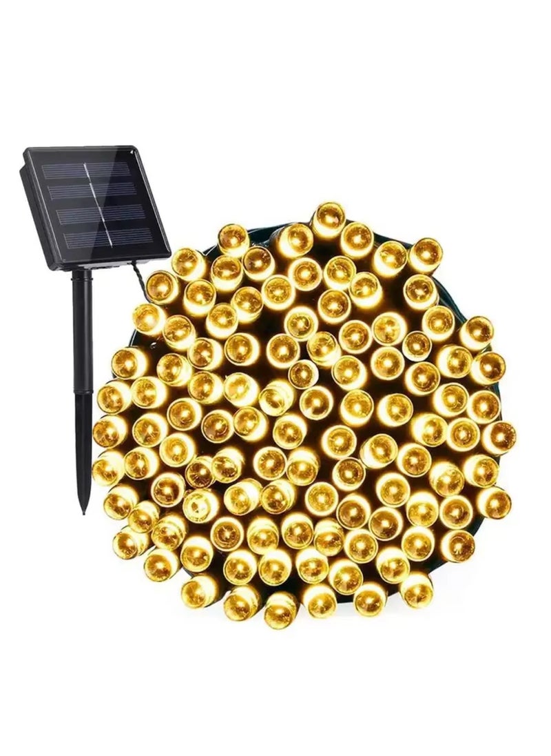 Yuwell - 2 Pack Solar Light String LED Decorative Light Solar Powered Fairy Lights 50 Meter 240 LED Multi Modes And Remote Control Light Solar Outdoor Light String Lights For Home And Outdoor Decoration Warm White Total (100 Meter 480 Led) - Image 1