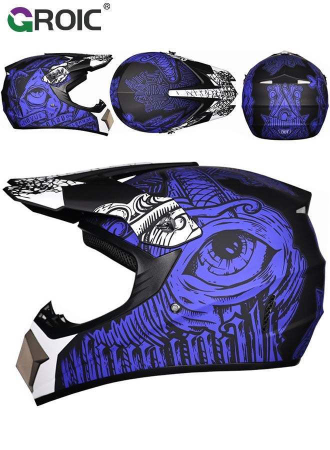 GROIC Sport Motorcycle Helmet,Motorcycle Full Face Helmet,ightweight ABS Shell,Bike Motocross Helmets for Adults,Motorcycle Street Bike Helmet - Image 1