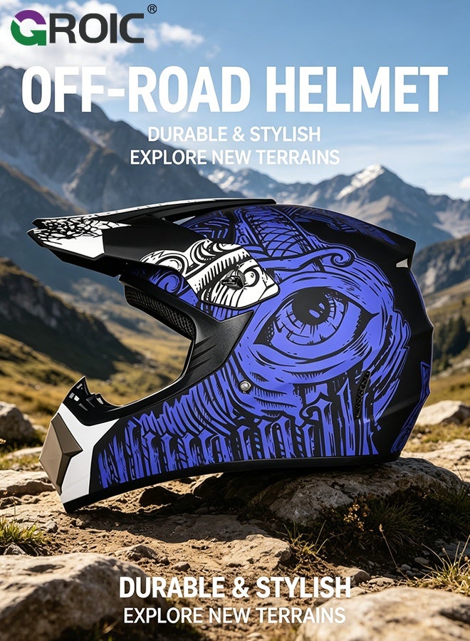 GROIC Sport Motorcycle Helmet,Motorcycle Full Face Helmet,ightweight ABS Shell,Bike Motocross Helmets for Adults,Motorcycle Street Bike Helmet - Image 3