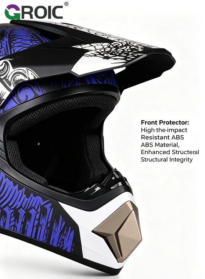 GROIC Sport Motorcycle Helmet,Motorcycle Full Face Helmet,ightweight ABS Shell,Bike Motocross Helmets for Adults,Motorcycle Street Bike Helmet - Image 4
