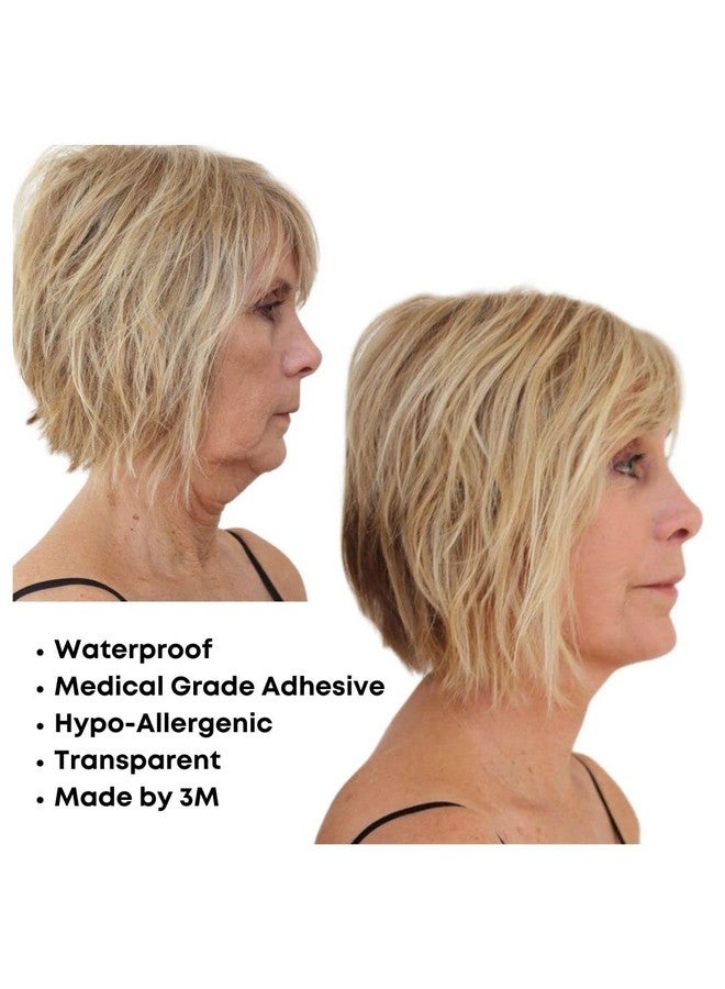 Bring It Up مجموعة أشرطة شد الوجه الفورية، كمية تكفي لمدة 30 يومًا، شرائط شفافة لشد الرقبة والحاجب، ملصقات مضادة للتجاعيد، شريط للوجه يرفع الجلد المترهل حول الوجه على الفور ويخفي الذقن المزدوجة، صنع في الولايات المتحدة الأمريكية - Image 2