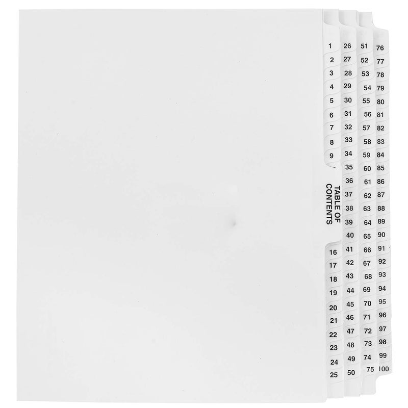 Exhibitindexes® Side Collated Exhibit Tabs 1-100 - AVE Style Bold Tabs - Side Collated Exhibit Tabs Made in The USA | Letter Size - 1-100 - Sets - Image 2
