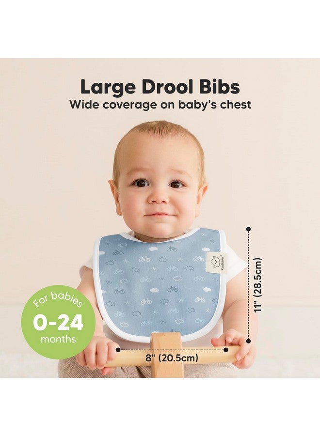 KeaBabies 8-Pack Organic Baby Bibs for Boys, Girls - Soft Cotton Drooling and Teething Baby Bibs, Baby Girl Bibs, Baby Boy Bibs, Baby Drool Bibs for Baby Girl, Boy, Newborn Infant Bibs(Vessels)  - Image 2