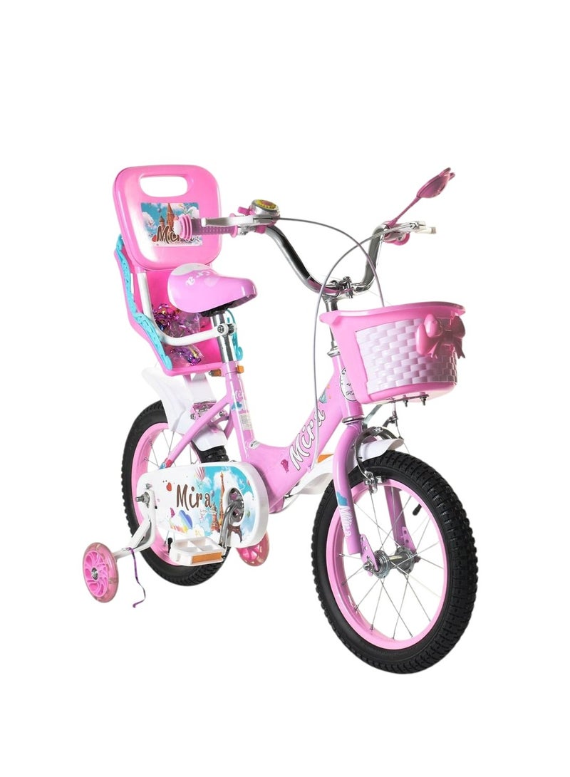 Cute ninos Mira Girls Bike - 20 Inch with Training Wheels and Front Basket