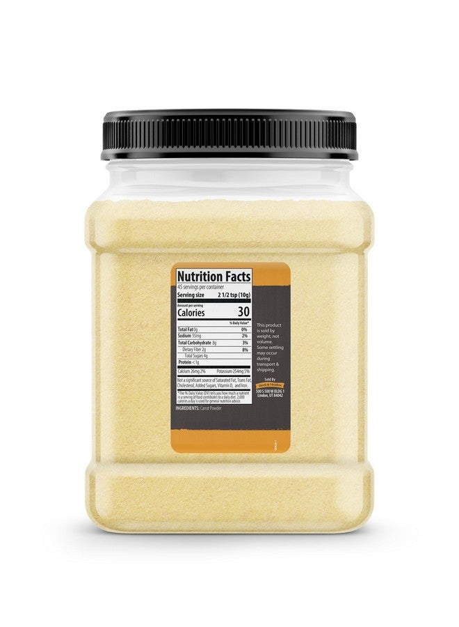 BIRCH & MEADOW مسحوق الجزر من بيرش & ميدو، 1 رطل، عصائر وسموذي، مسحوق خضار، بيتا كاروتين - Image 2