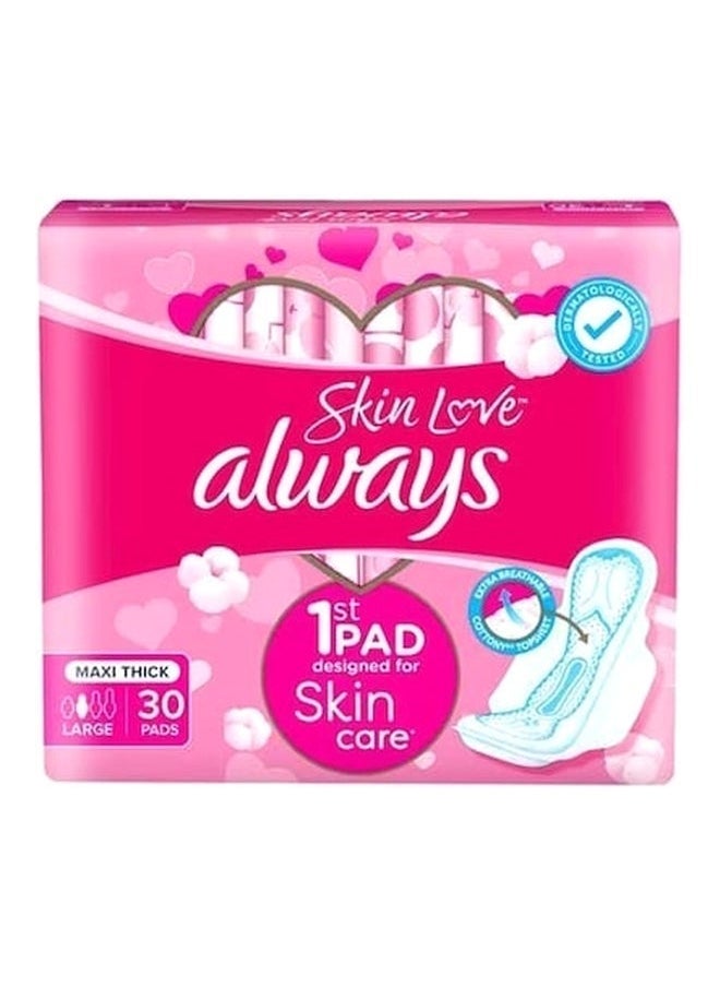 Always Skinlove Cotton Sanitary Napkins, 30'S 