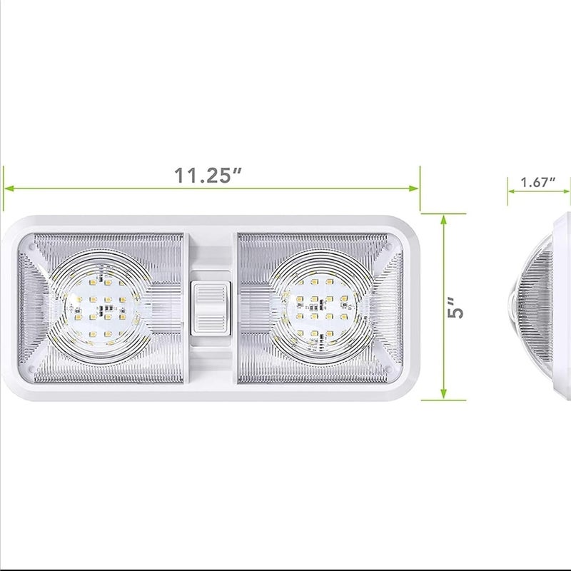 DEMULAX 640 Lumen Double Dome Light for RV and Trailer - Image 5