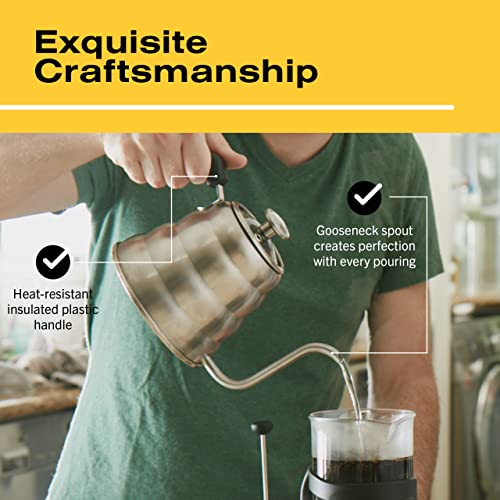 Bean Envy Pour Over Coffee Kettle, Small Gooseneck Kettle with Thermometer and Ergonomic handle, Pour Over Kettle Stainless Steel 40 Oz, Gooseneck Tea Kettle for all occasions. - Image 3