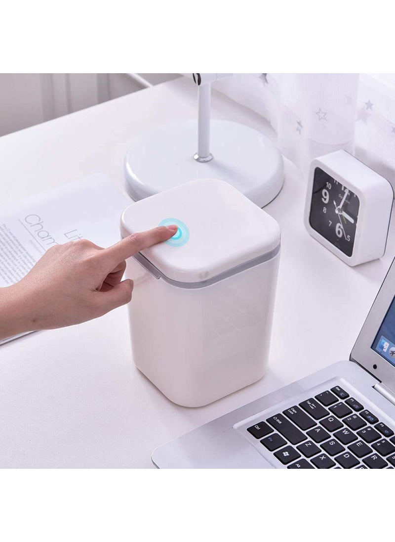 Citaaz Citaaz Square Shape Pressing Trash Can Box Waste Dustbin Mini Table Rocking Cover Dustbin Sundries Car Garbage Can Desktop Dust Bathroom Garbage Bin Plastic Dustbin for table Multicolor  - Image 2