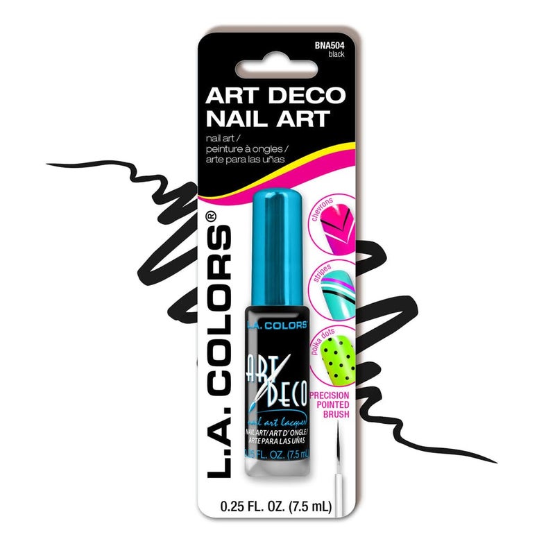 L.A. Colors LA Colors Art Deco Nail Art 902 Black - Image 3