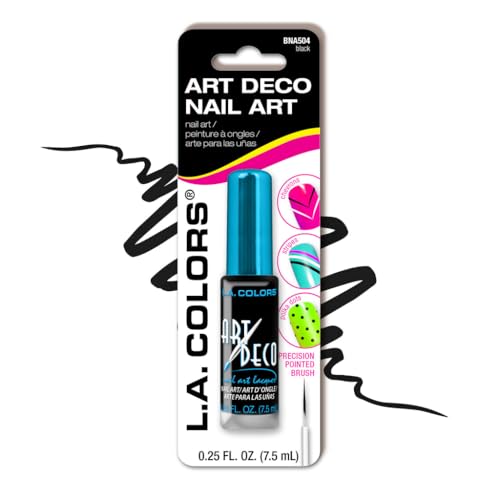 L.A. Colors LA Colors Art Deco Nail Art 902 Black - Image 1