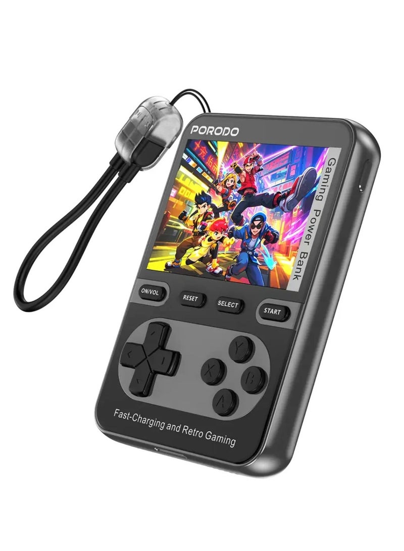 بورودو بنك طاقة Arcadevolt MagSafe بسعة 10000 مللي أمبير/ساعة مع وحدة تحكم مدمجة، +100 لعبة كلاسيكية، PD 20 وات، شاشة عالية الدقة 2.8 بوصة، كابل USB-C - أسود - Image 4