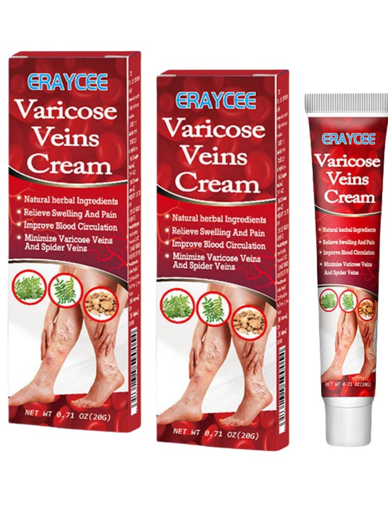 ERAYCEE 2-Pack  Herbal Vein Ointment Pulse Health Ointment Pulse Lishu Ointment Vein Ointment Picture 20g/box - Image 1