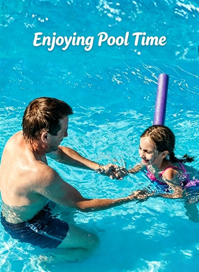 Swimming Pool Foam Noodle for Children and Adult - Multi-Functional Flexible EVA Float Stick for Water Play, Learn to Swim, Aqua Aerobics & Family Fun (Red/Blue/Purple/Yellow) - Image 5