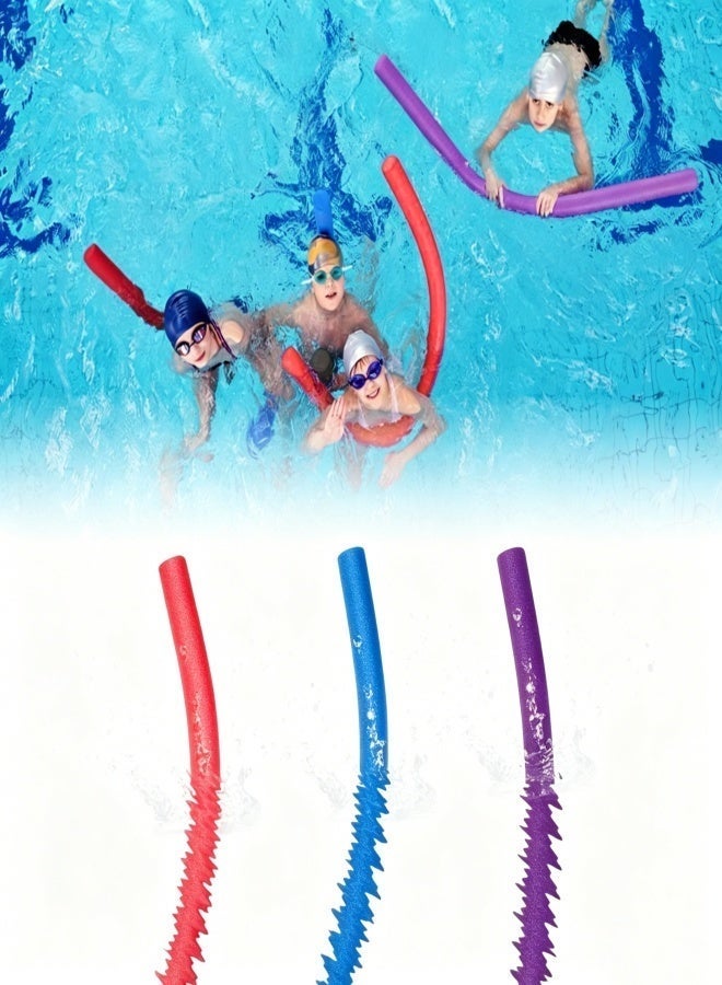 Swimming Pool Foam Noodle for Children and Adult - Multi-Functional Flexible EVA Float Stick for Water Play, Learn to Swim, Aqua Aerobics & Family Fun (Red/Blue/Purple/Yellow) - Image 2