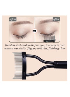 KingMas KINGMAS Eyelash Comb Separator, Eye Lash Separator Eyelash Definer Mascara Comb Applicator with Cover - Arc Designed  - Image 4