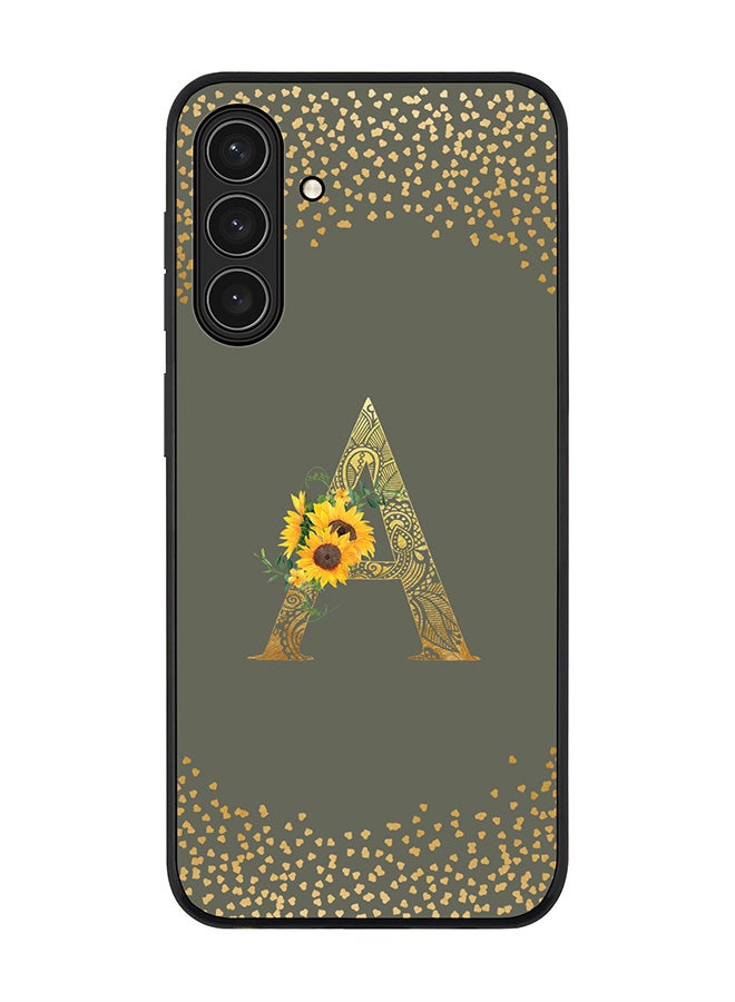 Stylizedd For Samsung Galaxy A26 5G Case,Slim fit Camera Protection, Shockproof Thin Phone cover  - Custom Floral Monogram - A  (Olive Green ) - Image 1