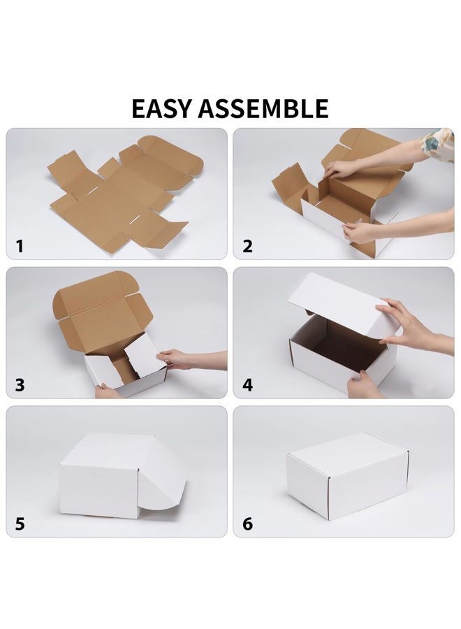 RLAVBL Shipping Boxes 9x6x4 Set of 25, White Corrugated Cardboard Box - Image 5