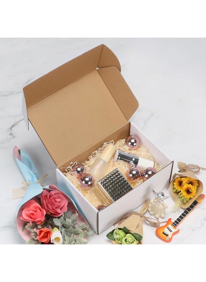 RLAVBL Shipping Boxes 9x6x4 Set of 25, White Corrugated Cardboard Box - Image 3
